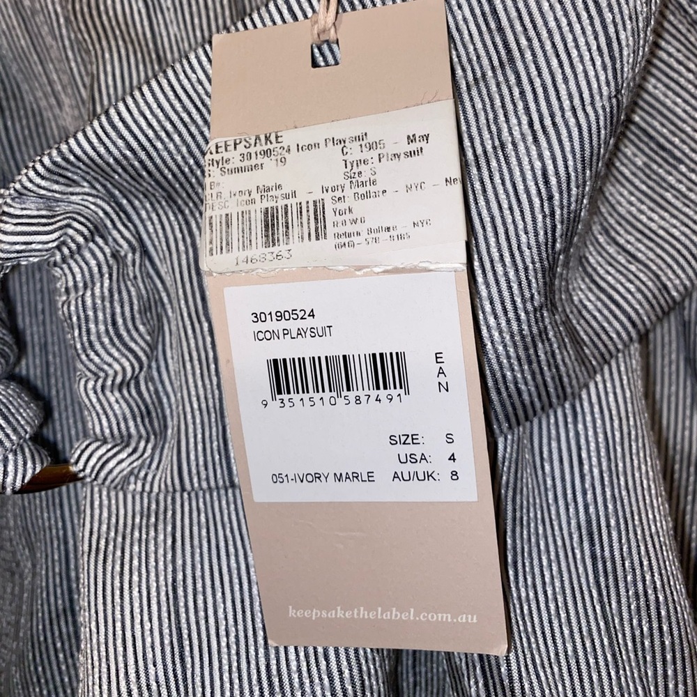 Nwt Keepsake The Label Stripe Romper - image 5